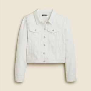 J. Crew Women's New Classic Denim Jacket in White Size Medium